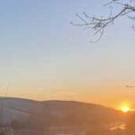 A sunrise on the Sharpham Estate to advertise the Seven Factors of Awakening retreat at The Barn at Sharpham